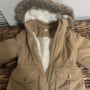 H&M Kids Brown Hooded Puffer Jacket